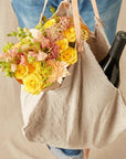 Medium Linen Four Corner Bag | Cocoknits
