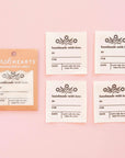 Vintage "Handmade with Love" Organic Cotton Write-in Labels