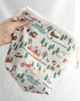 Small Drawstring Project Bag | Yellow Petal Handmade
