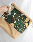 Small Drawstring Project Bag | Yellow Petal Handmade