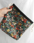 Small Drawstring Project Bag | Yellow Petal Handmade