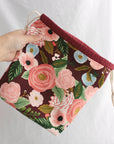 Small Drawstring Project Bag | Yellow Petal Handmade