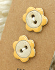 Handpainted Flower Buttons | Soft Spoken Co.