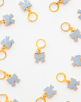 Blue Bow Enamel Stitch Marker