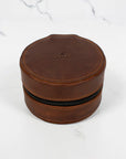 In The Round Leather Zip Case