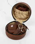 In The Round Leather Zip Case