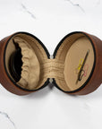 In The Round Leather Zip Case