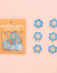 Blue Daisy Buttons