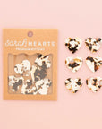 Black & Cream Heart Buttons