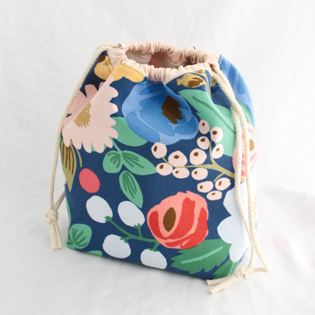 Small Drawstring Project Bag | Yellow Petal Handmade