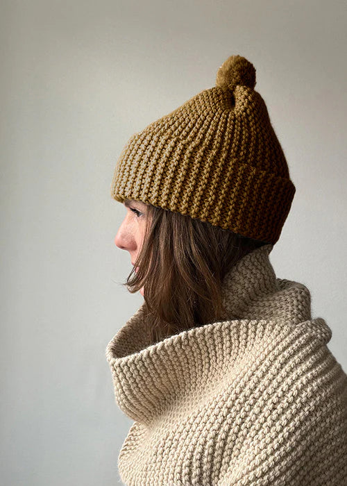 Classic Pom Pom Beanie | Learn To Knit Kit | Project Weekend