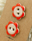 Handpainted Flower Buttons | Soft Spoken Co.