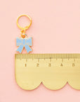 Blue Bow Enamel Stitch Marker