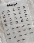 Iron-On Needle Size Labels