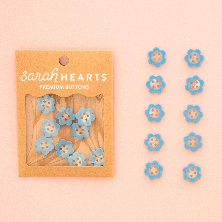 Blue Daisy Buttons