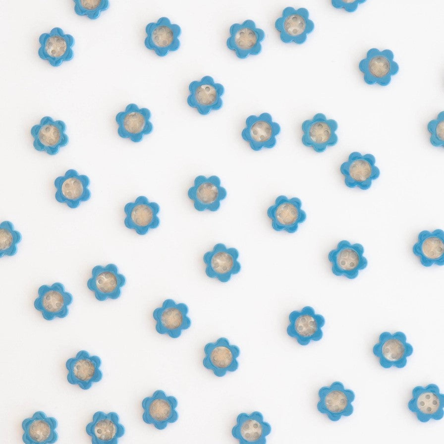 Blue Daisy Buttons