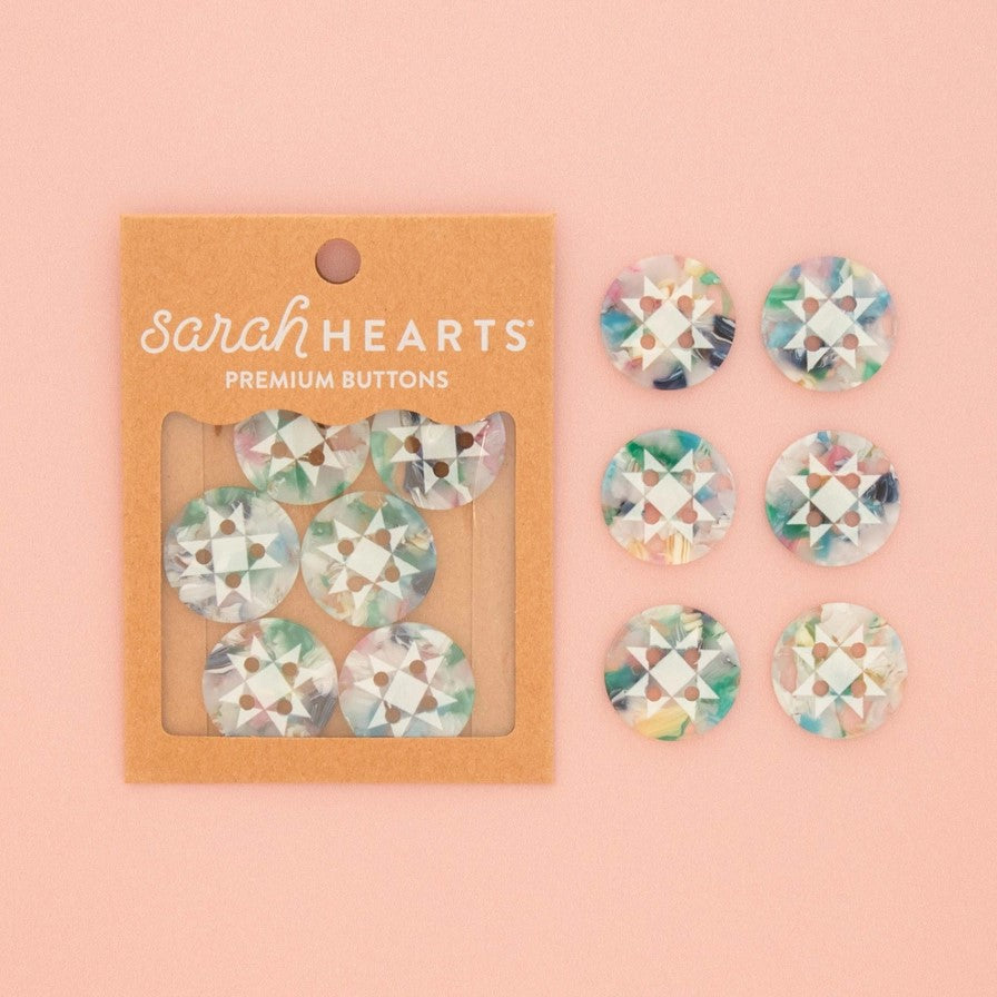 Confetti Quilt Star Buttons