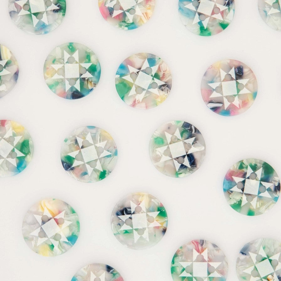 Confetti Quilt Star Buttons