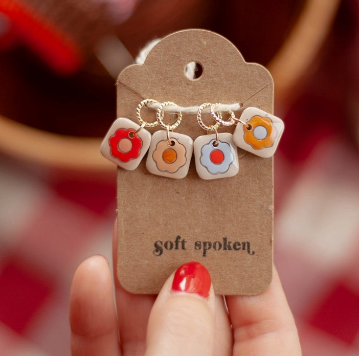 Soft Flower Stitch Marker Set